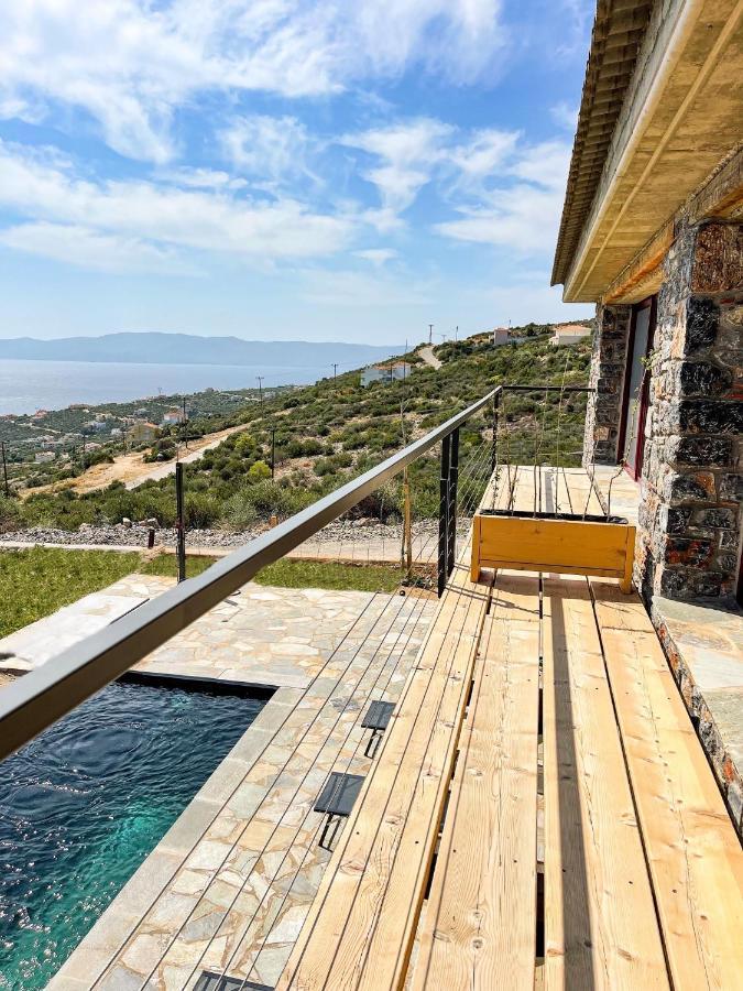 Modern Stone Villas With Swimming Pool Aliveri Exterior foto